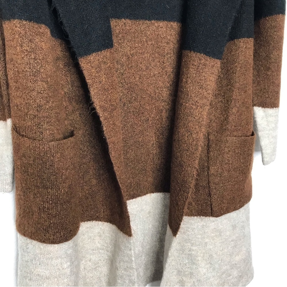 Max Studio Colorblock Open Front Long Cardigan Sw… - image 7